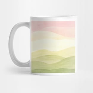 Abstract pink and green landscape 2 Mug